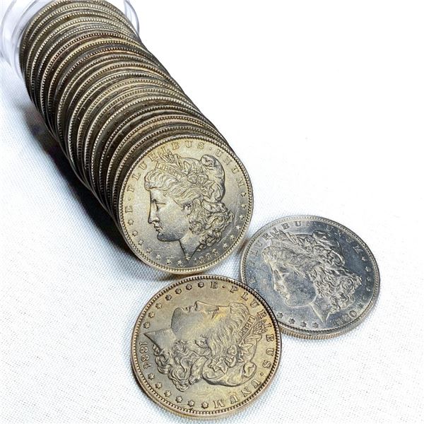 1878-1902 Morgan Silver Dollar Roll (20 Coins) BU