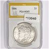 Image 1 : 1886 Morgan Silver Dollar PGA MS65