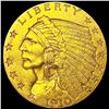 Image 1 : 1910 $2.50 Gold Quarter Eagle CLOSE UNC