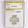 Image 1 : 1876 Shield Nickel PGA MS65