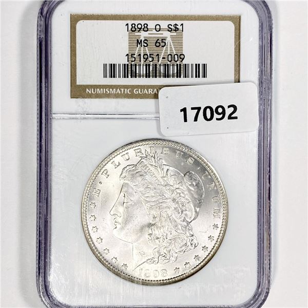 1898-O Morgan Silver Dollar NGC MS65