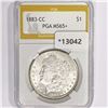 Image 1 : 1883-CC Morgan Silver Dollar PGA MS65+