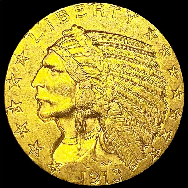 1913 $5 Gold Half Eagle CLOSELY UNCIRCULATED
