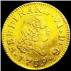 Image 1 : 1759 Spain 1/2 .05oz Gold Escudo LIGHT CIRC