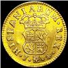 Image 2 : 1759 Spain 1/2 .05oz Gold Escudo LIGHT CIRC
