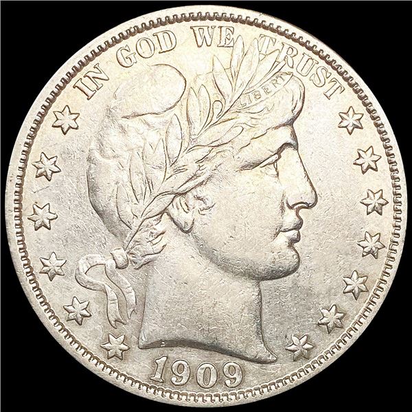 1909-S Barber Half Dollar CLOSELY UNCIRCULATED