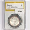 Image 1 : 1884-CC Morgan Silver Dollar PGA MS65+