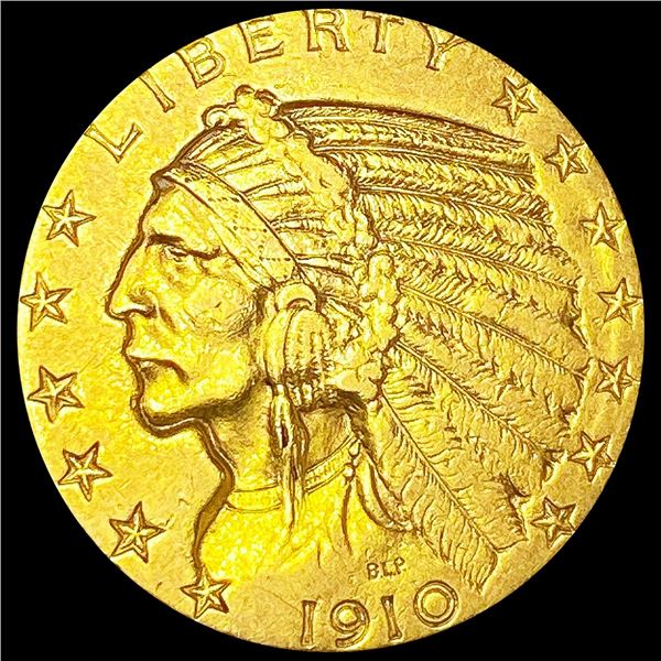 1910 $5 Gold Half Eagle UNCIRCULATED