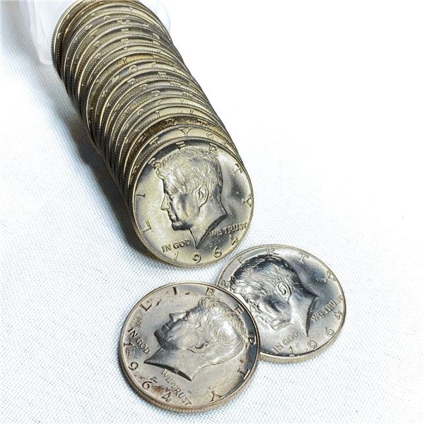 1964-D Kennedy Half Dollar Roll (20 Coins) BU