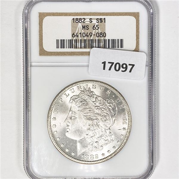 1882-S Morgan Silver Dollar NGC MS65