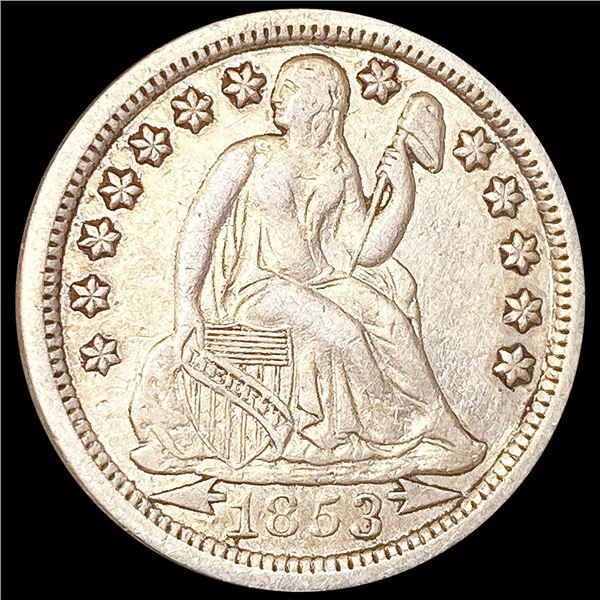 1853-O Arrows Seated Liberty Dime LIGHTLY CIRCULAT