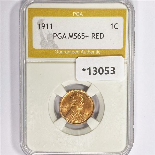 1911 Wheat Cent PGA MS65+ RED