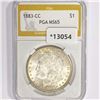 Image 1 : 1883-CC Morgan Silver Dollar PGA MS65