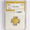 Image 1 : 1913 $2.50 Gold Quarter Eagle PGA MS64