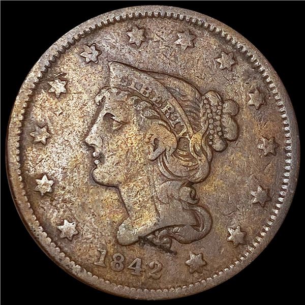 1842 Large Cent NICELY CIRCULATED
