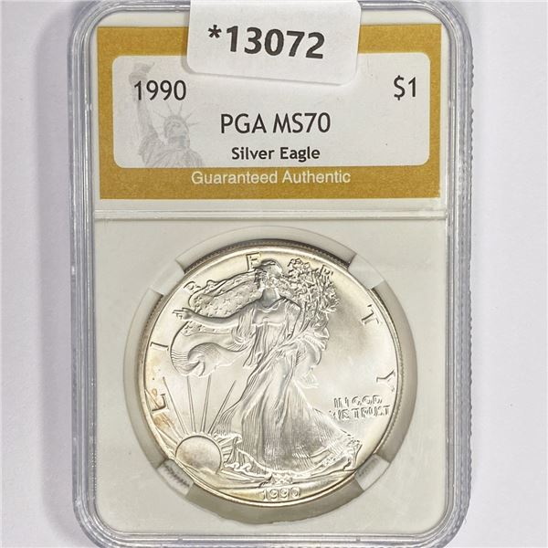 1990 American Silver Eagle PGA MS70
