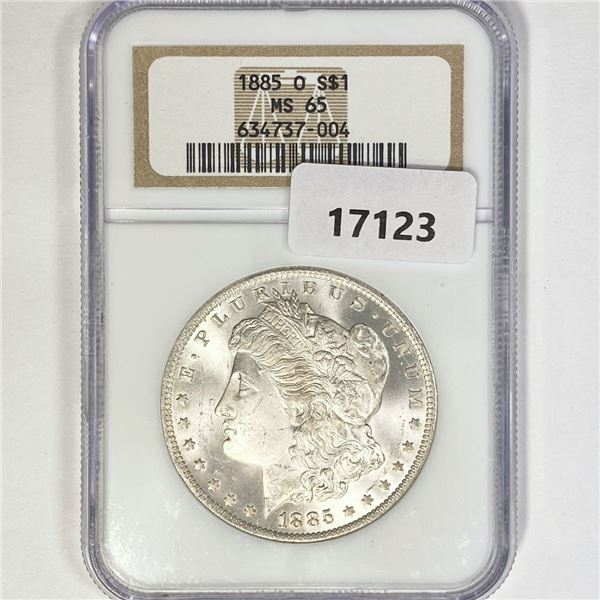 1885-O Morgan Silver Dollar NGC MS65