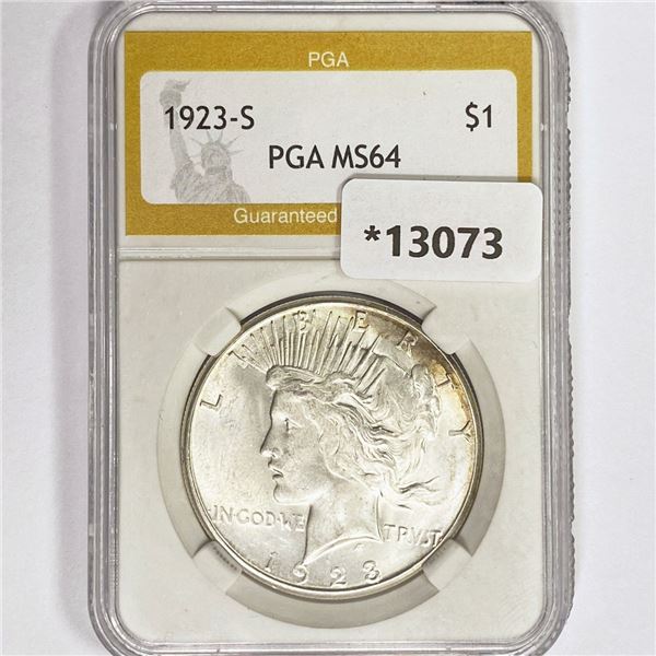 1923-S Silver Peace Dollar PGA MS64