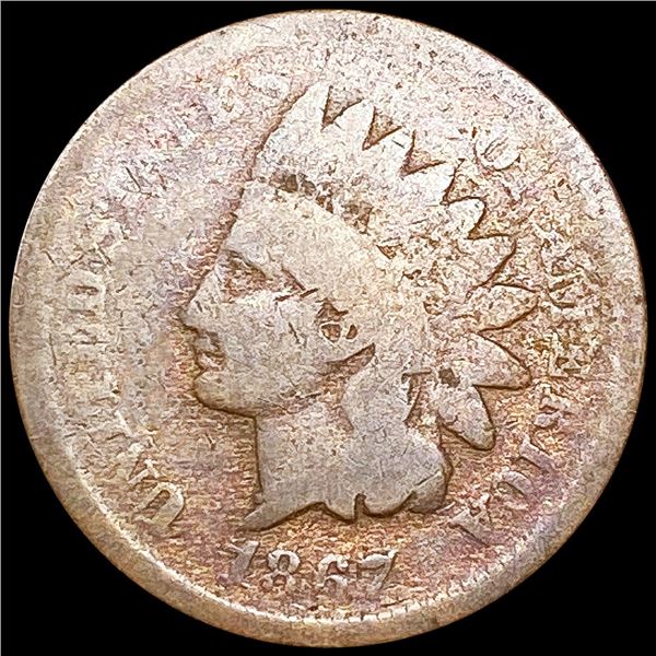 1867 Indian Head Cent NICELY CIRCULATED