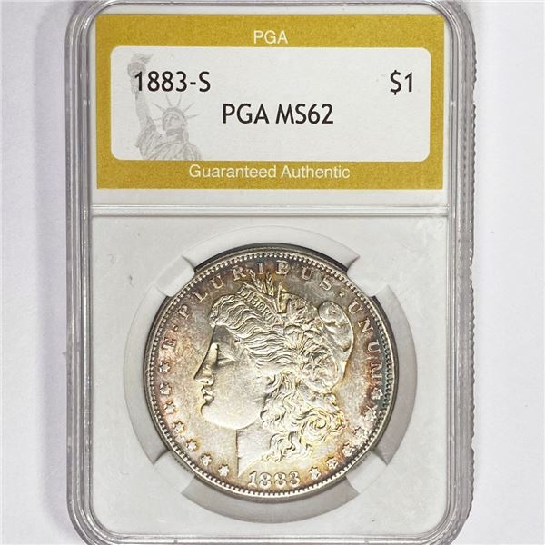 1883-S Morgan Silver Dollar PGA MS62