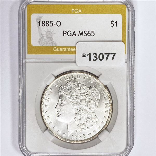 1885-O Morgan Silver Dollar PGA MS65