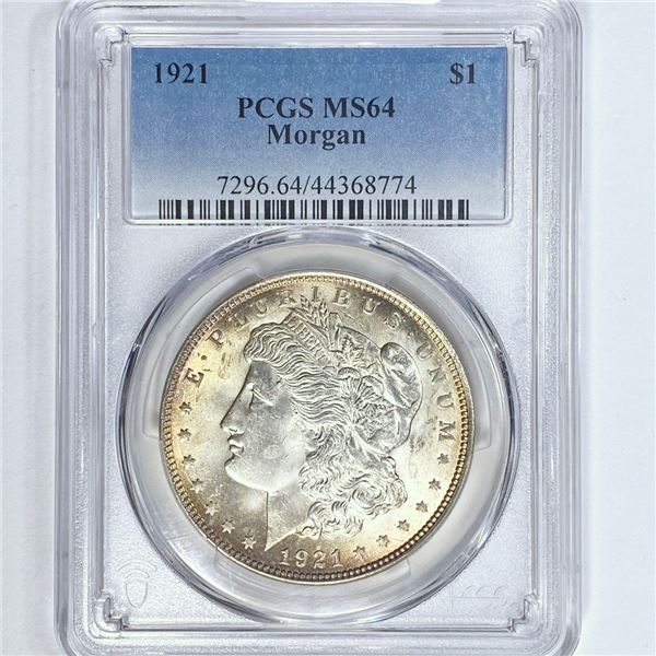 1921 Morgan Silver Dollar PCGS MS64