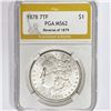 Image 1 : 1878 7TF Rev 79 Morgan Silver Dollar PGA MS62