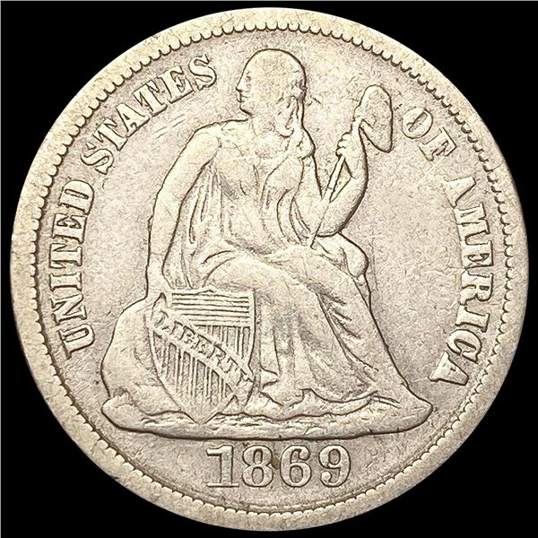 1869-S Seated Liberty Dime NICELY CIRCULATED
