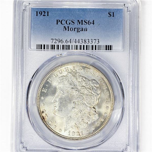 1921 Morgan Silver Dollar PCGS MS64