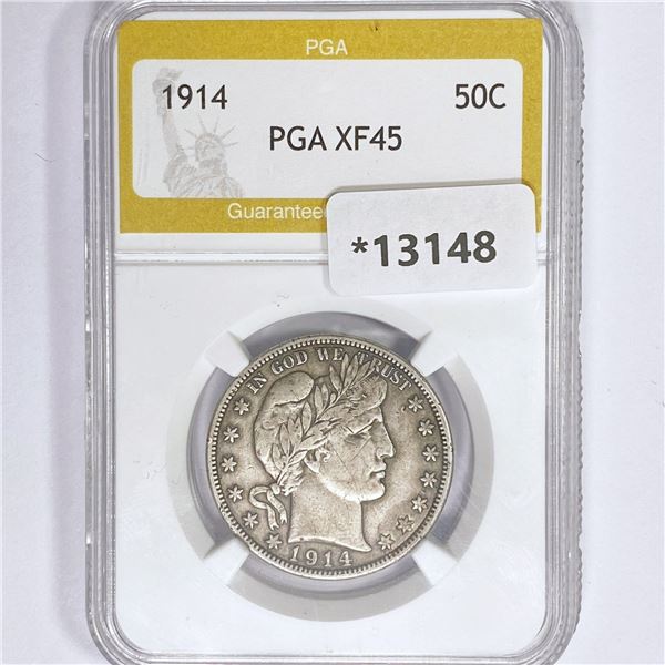 1914 Barber Half Dollar PGA XF45