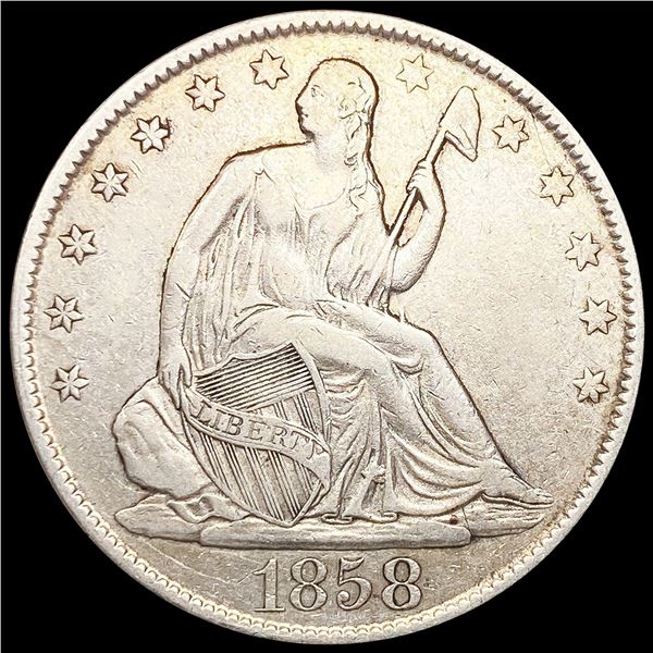 1858-O Seated Liberty Half Dollar CLOSE UNC