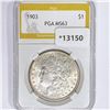 Image 1 : 1903 Morgan Silver Dollar PGA MS63