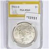 Image 1 : 1923-D Silver Peace Dollar PGA MS64