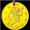 Image 1 : 1870 Round California Gold Quarter CLOSE UNC