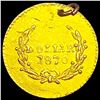 Image 2 : 1870 Round California Gold Quarter CLOSE UNC