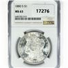 Image 1 : 1880-S Morgan Silver Dollar NGC MS63