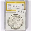 Image 1 : 1926 Silver Peace Dollar PGA MS63