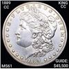 Image 1 : 1889-CC KING CC Morgan Silver Dollar UNC