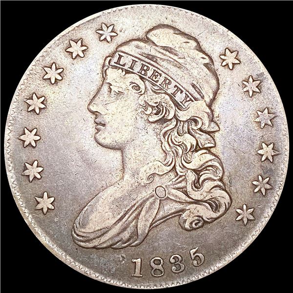 1835 Capped Bust Half Dollar LIGHTLY CIRCULATED