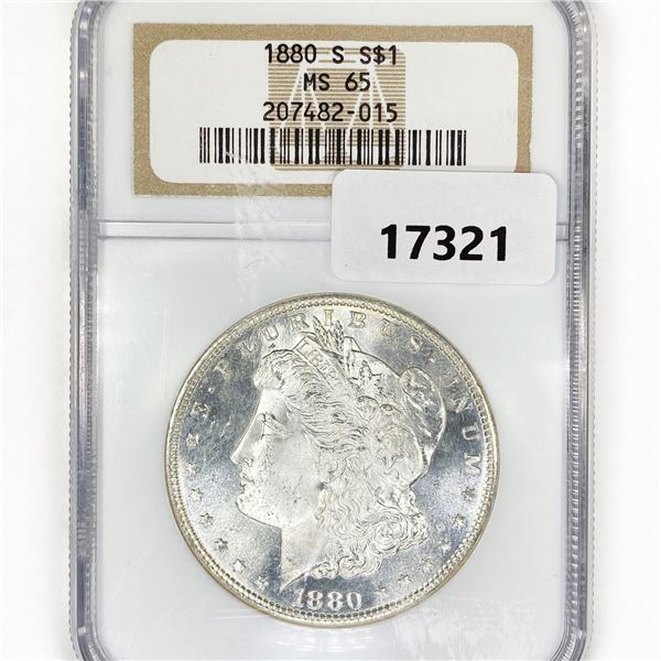 1880-S Morgan Silver Dollar NGC MS65