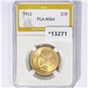 Image 1 : 1912 $10 Gold Eagle PGA MS64