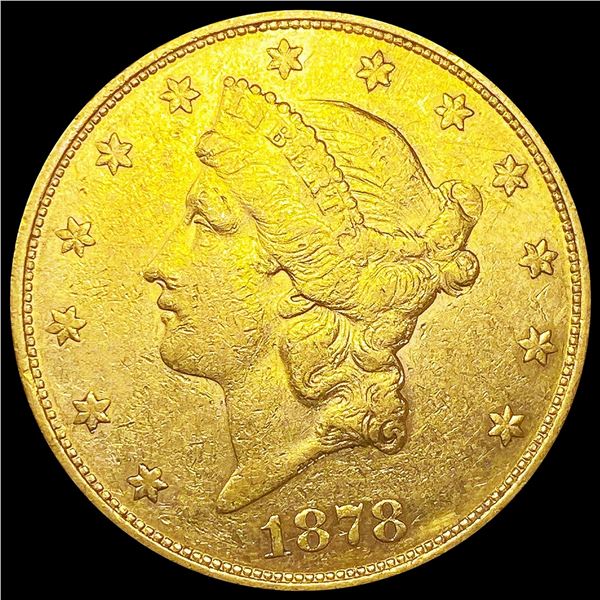 1878-S $20 Gold Double Eagle CLOSELY UNCIRCULATED