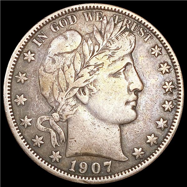 1907-O Barber Half Dollar ABOUT UNCIRCULATED