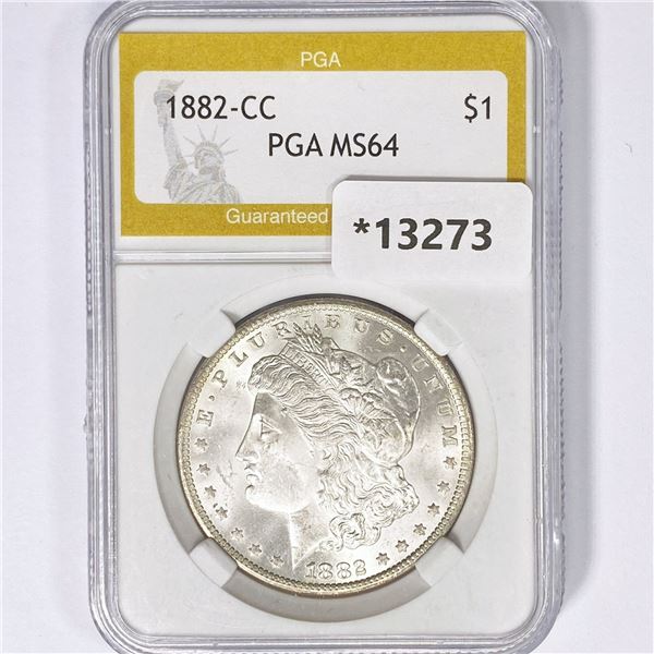 1882-CC Morgan Silver Dollar PGA MS64