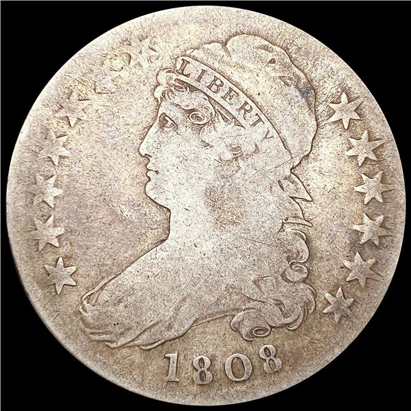 1808 Capped Bust Half Dollar NICELY CIRCULATED