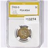 Image 1 : 1920-D Buffalo Nickel PGA MS64