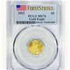 Image 1 : 2022 $5 1/10oz American Gold Eagle PCGS MS70