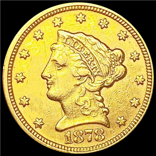 1878 $2.50 Gold Quarter Eagle CLOSE UNC