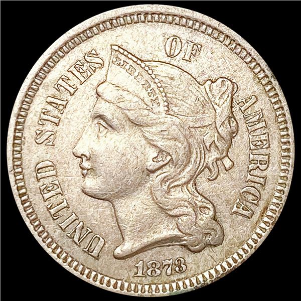 1873 Nickel Three Cent CLOSELY UNCIRCULATED