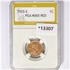 Image 1 : 1925-S Wheat Cent PGA MS65 RED